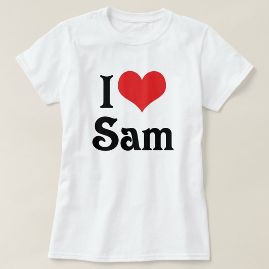 Ich liebe Sam T-Shirt (Design vorne)