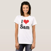 Ich liebe Sam T-Shirt (Vorne ganz)