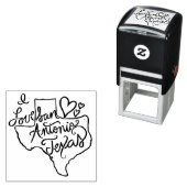 Ich liebe San Antonio Texas Permastempel (Beispiel)