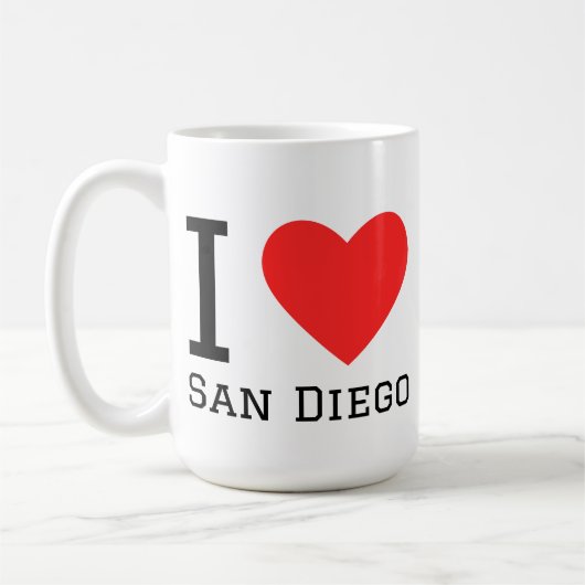 Ich liebe San Diego Kaffeetasse (Links)
