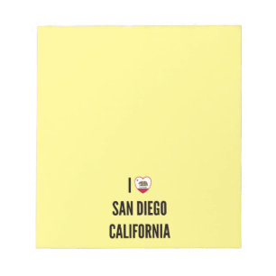 Ich liebe San Diego, Kalifornien Notizblock