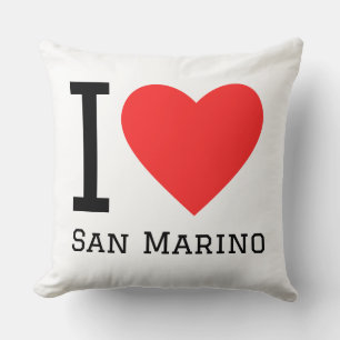 Ich liebe San Marino quadratischer Aufkleber Kissen