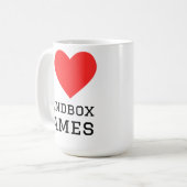 Ich liebe Sandbox-Spiele Kaffeetasse (Vorderseite Links)
