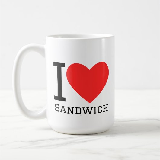 Ich liebe Sandwich Kaffeetasse (Links)