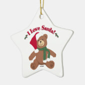 Ich Liebe Santa! Christmas Teddy Bear Keramik Ornament (Links)
