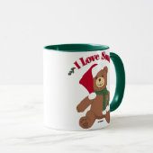 Ich Liebe Santa! Christmas Teddy Bear Tasse (VorderseiteRechts)
