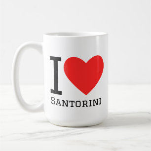 Ich liebe Santorini Kaffeetasse