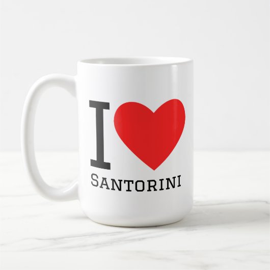 Ich liebe Santorini  Kaffeetasse (Links)