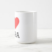 Ich liebe Sara Kaffeetasse (Mittel)