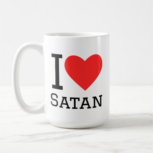 Ich liebe Satan Kaffeetasse (Links)