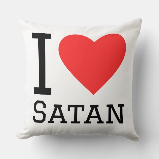 Ich liebe Satan Kissen (Vorderseite)