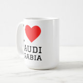 Ich liebe Saudi-Arabien Kaffeetasse (Vorderseite Links)