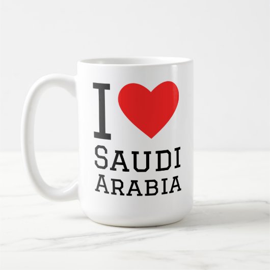Ich liebe Saudi-Arabien Kaffeetasse (Links)
