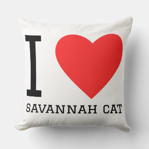 Ich liebe Savannah-Katze Kissen