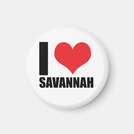Ich liebe Savannah Magnet (Vorne)