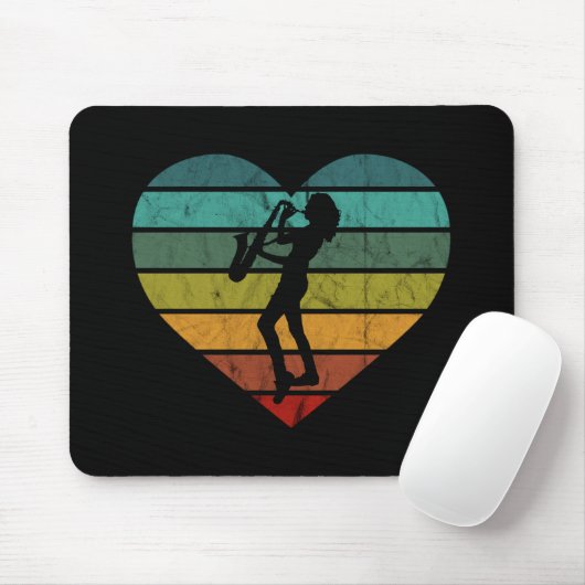 Ich Liebe Saxophon und Saxophonist Mousepad (Mit Mouse)
