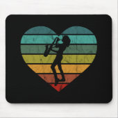 Ich Liebe Saxophon und Saxophonist Mousepad (Vorne)