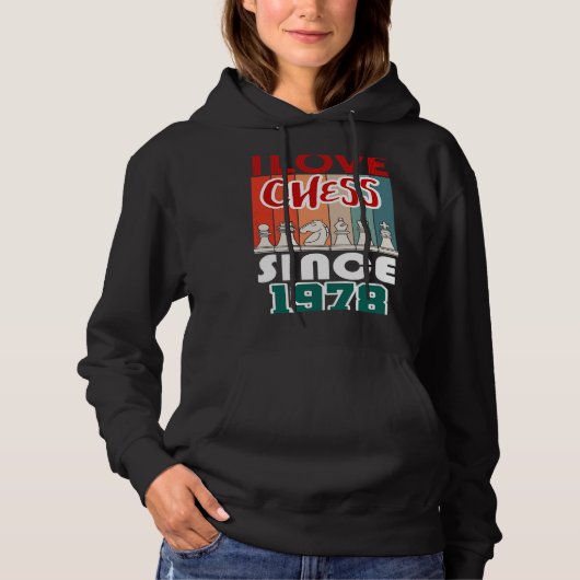 Ich Liebe Schach seit 1978 Hoodie (Vorderseite)