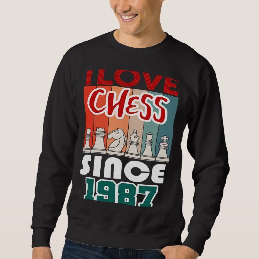 Ich Liebe Schach seit 1987 Sweatshirt (Vorderseite)