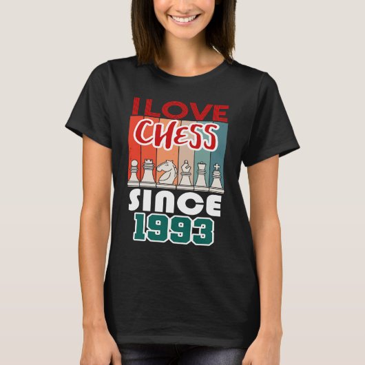 Ich Liebe Schach seit 1993 T-Shirt (Vorderseite)