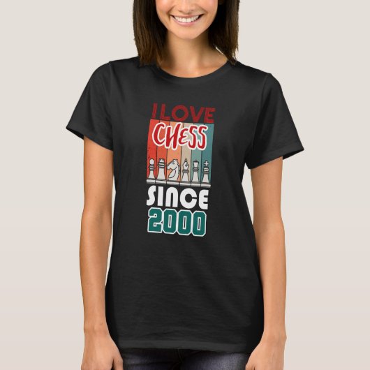 Ich Liebe Schach seit 2000 T-Shirt (Vorderseite)