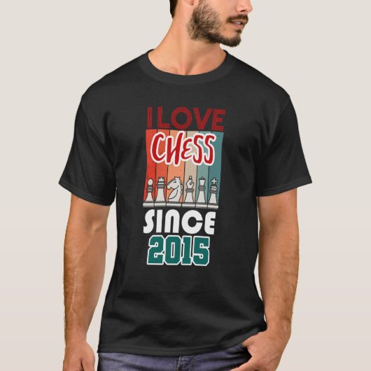 Ich Liebe Schach seit 2015 T-Shirt (Vorderseite)