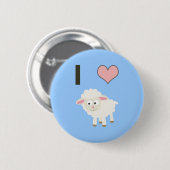 Ich liebe Schafe Button (Vorne & Hinten)