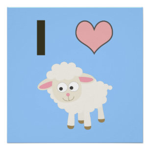 Ich liebe Schafe Poster