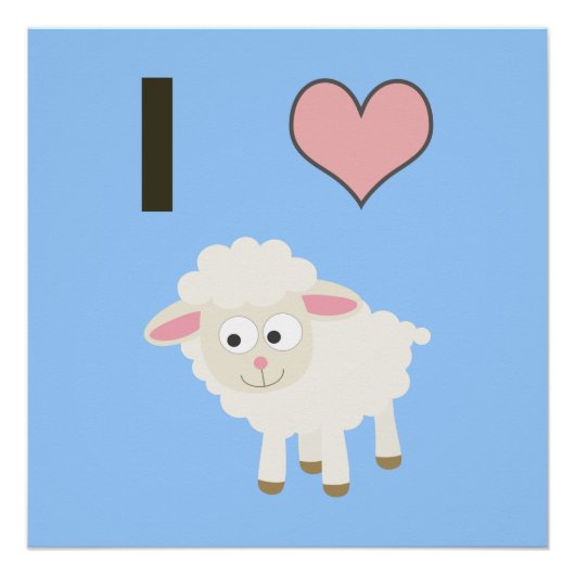 Ich liebe Schafe Poster (Vorderseite)
