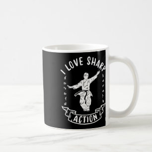 Ich liebe scharfe Action Martial Arts Karate Kämpf Kaffeetasse