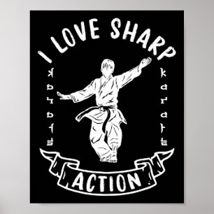 Ich liebe scharfe Action Martial Arts Karate Kämpf Poster