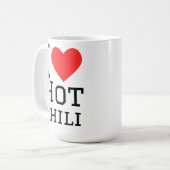 Ich liebe scharfe Chili Kaffeetasse (Vorderseite Links)