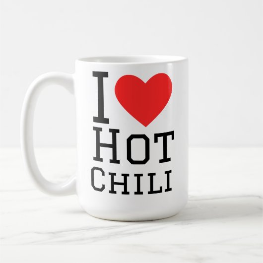 Ich liebe scharfe Chili Kaffeetasse (Links)