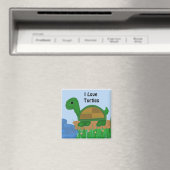 Ich liebe Schildkröten-Design Magnet (In Situ (Geschirrspüler))