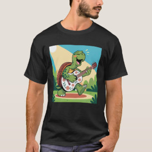 Ich liebe Schildkröten Meer Gitarre spielen Rockst T-Shirt