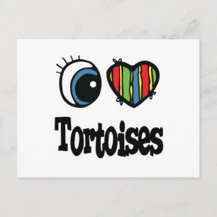 Ich liebe Schildkröten Postkarte