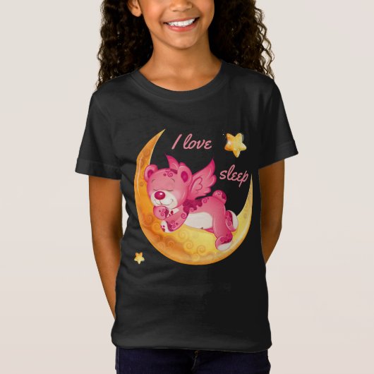 Ich Liebe schlafe T - Shirt (Vorderseite)