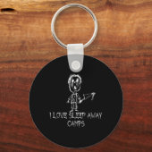 Ich Liebe schlafen weg Camps Halloween Kostüm Word Schlüsselanhänger (Vorderseite)