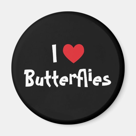 Ich liebe Schmetterlinge Magnet (Vorne)