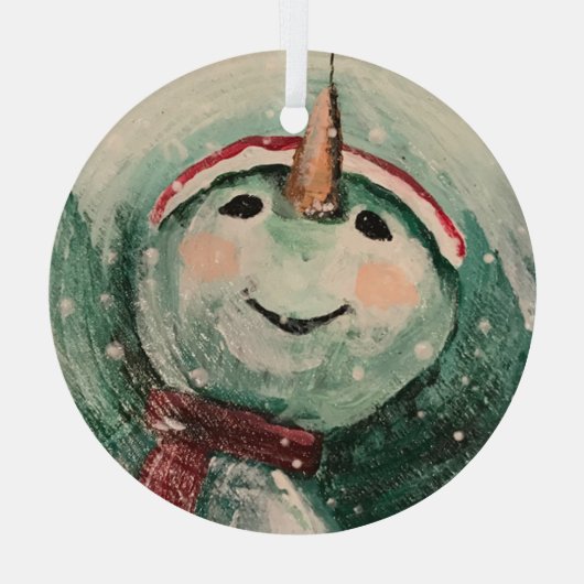 Ich Liebe Schnee auch! Ornament Aus Glas (Rückseite)