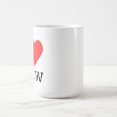 Ich liebe Schnee quadratischer Aufkleber Kaffeetasse (Mittel)