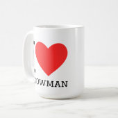 Ich liebe Schneemann Kaffeetasse (Vorderseite Links)