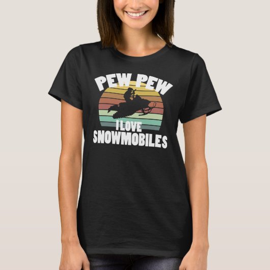 Ich Liebe Schneemobil T-Shirt (Vorderseite)