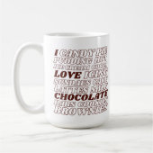 Ich Liebe schokolade alles große Text Spaß Kaffeetasse (Links)