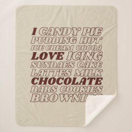 Ich Liebe Schokolade alles Sherpa Blanket Sherpadecke