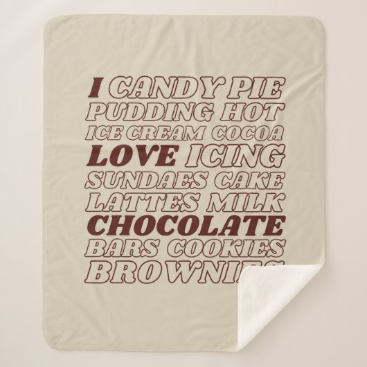 Ich Liebe Schokolade alles Sherpa Blanket Sherpadecke (Vorderseite)