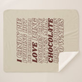Ich Liebe Schokolade alles Sherpa Blanket Sherpadecke (Vorderseite (Horizontal))