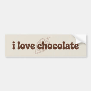 ICH LIEBE SCHOKOLADE Cocoa Ästhetik Aufkleber Autoaufkleber
