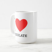 Ich liebe Schokolade Kaffeetasse (Vorderseite Links)