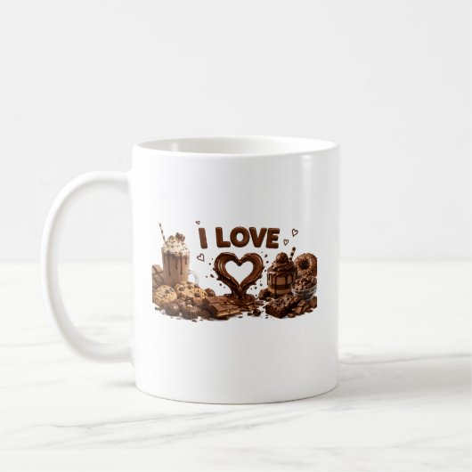 Ich liebe Schokolade Kaffeetasse (Links)